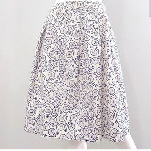 Varga Vintage Black and White Bicycle Print Skirt